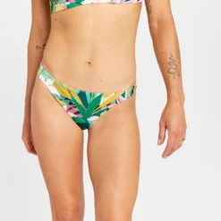 Bas De Maillot De Bain Culotte Femme - Aly Tropical Vert -Surf Fournitures Boutique bas de maillot de bain culotte femme aly tropical vert 2