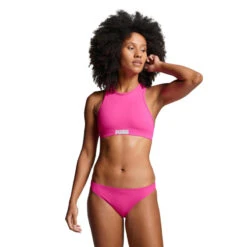 Bas De Maillot De Bain Hipster Pour Femmes PUMA Neon Pink -Surf Fournitures Boutique bas de maillot de bain hipster pour femmes puma neon pink 2