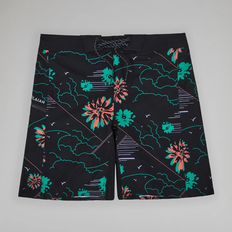 Boardshort Surf 500 19" PARADISE BLACK 2 Boardshort Surf 500 19" PARADISE BLACK – Image 2