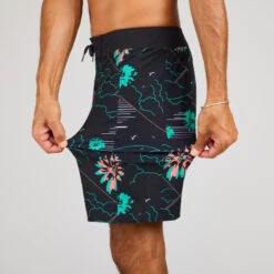 Boardshort Surf 500 19" PARADISE BLACK 17 Boardshort Surf 500 19" PARADISE BLACK -Surf Fournitures Boutique boardshort surf 500 19 paradise black 7