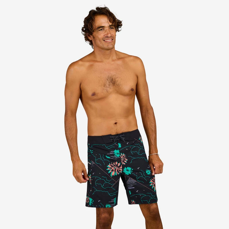 Boardshort Surf 500 19" PARADISE BLACK 9 Boardshort Surf 500 19" PARADISE BLACK – Image 9