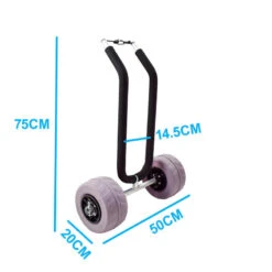 Chariot Alu 1 Paddle Roues Basse Pression Spécial Plage -Surf Fournitures Boutique chariot alu 1 paddle roues basse pression special plage 3