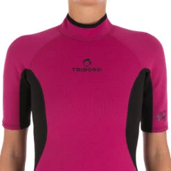 Tribord Combinaison Surf Shorty 100 Néoprène Femme Violet -Surf Fournitures Boutique combinaison surf shorty 100 neoprene femme violet 8