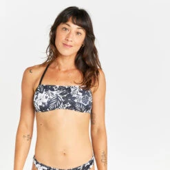 Haut De Maillot De Bain Bandeau Femme - Lori Borneo Noir -Surf Fournitures Boutique haut de maillot de bain bandeau femme lori borneo noir 2