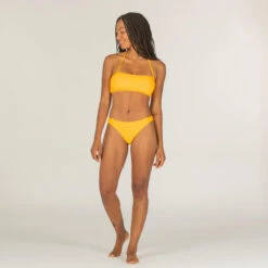 HAUT DE MAILLOT DE BAIN BANDEAU LAURA JAUNE AVEC COQUES AMOVIBLES -Surf Fournitures Boutique haut de maillot de bain bandeau laura jaune avec coques amovibles 3