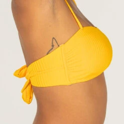 HAUT DE MAILLOT DE BAIN BANDEAU LAURA JAUNE AVEC COQUES AMOVIBLES -Surf Fournitures Boutique haut de maillot de bain bandeau laura jaune avec coques amovibles 5