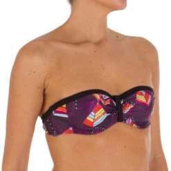 Tribord Haut De Maillot De Bain Femme Bandeau Armatures LEA PHOENIX Lien Cou Amovible -Surf Fournitures Boutique haut de maillot de bain femme bandeau armatures lea phoenix lien cou amovible 4