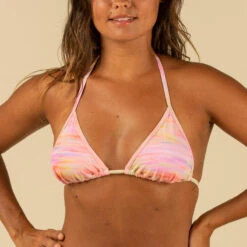 HAUT DE MAILLOT DE BAIN FEMME TRIANGLE COULISSANT AVEC COQUES SALTY -Surf Fournitures Boutique haut de maillot de bain femme triangle coulissant avec coques salty 3