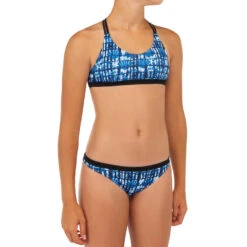HAUT DE MAILLOT DE BAIN SURF FILLE BRASSIÈRE BLEU BONDI 500 -Surf Fournitures Boutique haut de maillot de bain surf fille brassiere bleu bondi 500 3