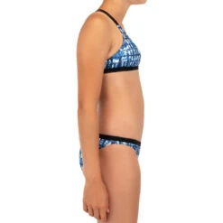 HAUT DE MAILLOT DE BAIN SURF FILLE BRASSIÈRE BLEU BONDI 500 -Surf Fournitures Boutique haut de maillot de bain surf fille brassiere bleu bondi 500 5