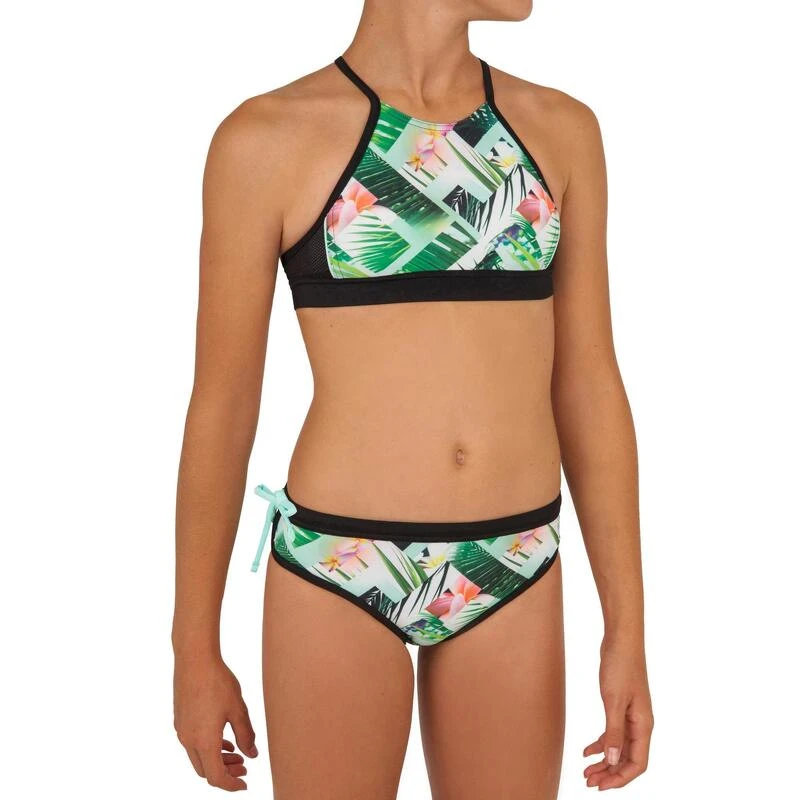 HAUT DE MAILLOT DE BAIN SURF FILLE BRASSIERE VERT BAHA 900 3 HAUT DE MAILLOT DE BAIN SURF FILLE BRASSIERE VERT BAHA 900 – Image 3