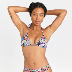 Haut De Maillot De Bain Triangle Femme - Mae Bibi Rose -Surf Fournitures Boutique haut de maillot de bain triangle femme mae bibi rose 2