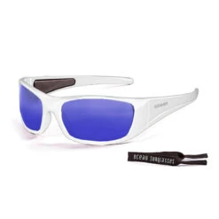 Lunette Soleil Flottantes Sport Nautiques OCEAN Bermuda Blanc Et Revo Bleu