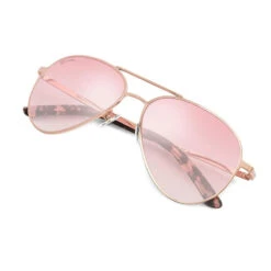Lunettes De Soleil Aviateur Acier Inox Surf Homme Et Femme San Siro Pêche Rosé -Surf Fournitures Boutique lunettes de soleil aviateur acier inox surf homme et femme san siro peche rose 2