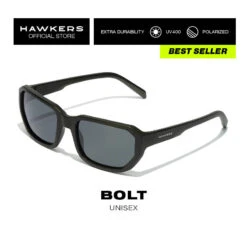 HAWKERS Lunettes De Soleil Pour Homme Et Femme BLACK DARK POLARIZED - BOLT -Surf Fournitures Boutique lunettes de soleil pour homme et femme black dark polarized bolt 2