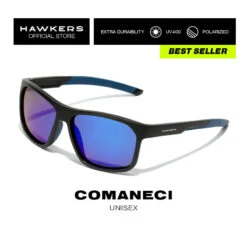 HAWKERS Lunettes De Soleil Pour Homme Et Femme BLACK SKY POLARIZED - COMANECI -Surf Fournitures Boutique lunettes de soleil pour homme et femme black sky polarized comaneci 2