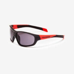 BTWIN Lunettes Vélo Enfant Catégorie 3 Noir / Rouge