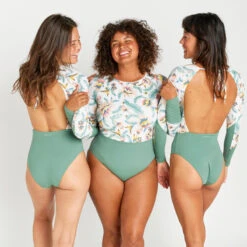 Maillot De Bain 1 Pièce Manches Longues Femme - Mary Belly Blanc -Surf Fournitures Boutique maillot de bain 1 piece manches longues femme mary belly blanc 3