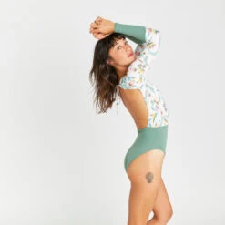 Maillot De Bain 1 Pièce Manches Longues Femme - Mary Belly Blanc -Surf Fournitures Boutique maillot de bain 1 piece manches longues femme mary belly blanc 5