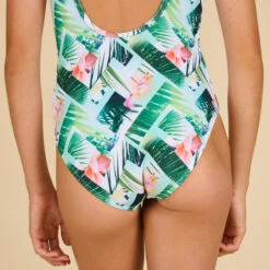 MAILLOT DE BAIN 1 PIECE TRIANGLE FILLE 500 VERT -Surf Fournitures Boutique maillot de bain 1 piece triangle fille 500 vert 3