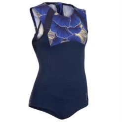 MAILLOT DE BAIN SURF FILLE BLEU NOIR MANLY 900 -Surf Fournitures Boutique maillot de bain surf fille bleu noir manly 900 4