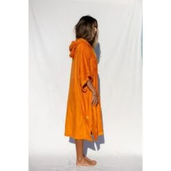 Pacifique Sud | Poncho Surf | Orange | Avec Manches -Surf Fournitures Boutique pacifique sud poncho surf orange avec manches 3