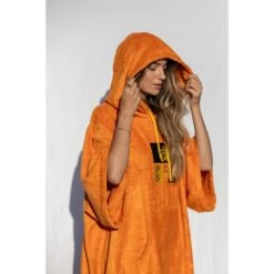 Pacifique Sud | Poncho Surf | Orange | Avec Manches -Surf Fournitures Boutique pacifique sud poncho surf orange avec manches 5