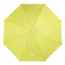 Decathlon PARASOL DE PLAGE PARUV 160 UPF 50+ 2 PLACES - IMPRIMÉ JAUNE -Surf Fournitures Boutique parasol de plage paruv 160 upf 50 2 places imprime jaune 2