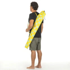 Decathlon PARASOL DE PLAGE PARUV 160 UPF 50+ 2 PLACES - IMPRIMÉ JAUNE -Surf Fournitures Boutique parasol de plage paruv 160 upf 50 2 places imprime jaune 7