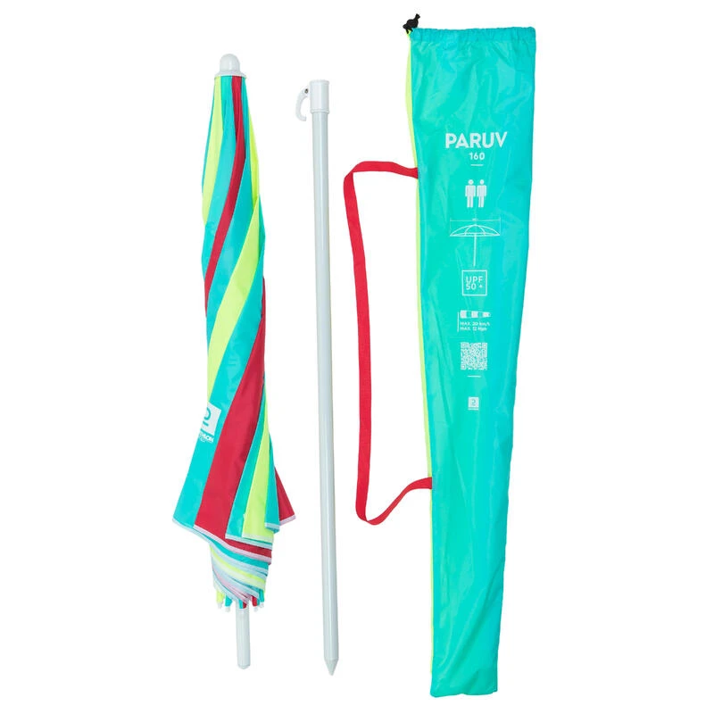 Decathlon PARASOL DE PLAGE PARUV 160 UPF 50+ 2 PLACES - Multi Couleur Rouge Jaune Bleu 6 Decathlon PARASOL DE PLAGE PARUV 160 UPF 50+ 2 PLACES - Multi Couleur Rouge Jaune Bleu – Image 6