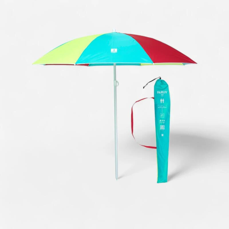 Decathlon PARASOL DE PLAGE PARUV 160 UPF 50+ 2 PLACES - Multi Couleur Rouge Jaune Bleu 1 Decathlon PARASOL DE PLAGE PARUV 160 UPF 50+ 2 PLACES - Multi Couleur Rouge Jaune Bleu