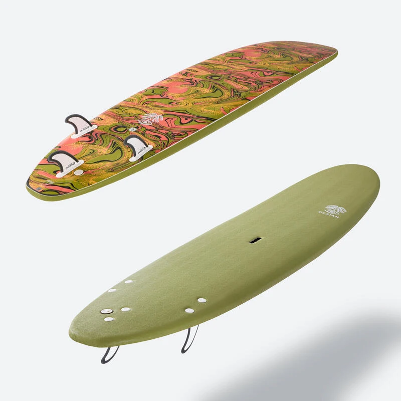 Planche De Surf Mousse 8'6" - 500 Kaki 2 Planche De Surf Mousse 8'6" - 500 Kaki – Image 2