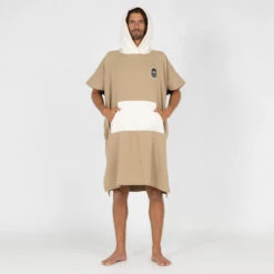 Poncho Surf Adulte - 500 Sable -Surf Fournitures Boutique poncho surf adulte 500 sable 2
