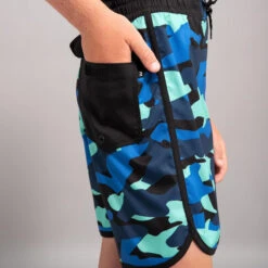SHORT DE BAIN 500 BLEU CAMO -Surf Fournitures Boutique short de bain 500 bleu camo 7