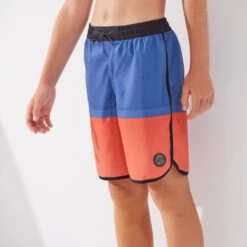 SHORT DE BAIN 500 BLEU ROUGE -Surf Fournitures Boutique short de bain 500 bleu rouge 4
