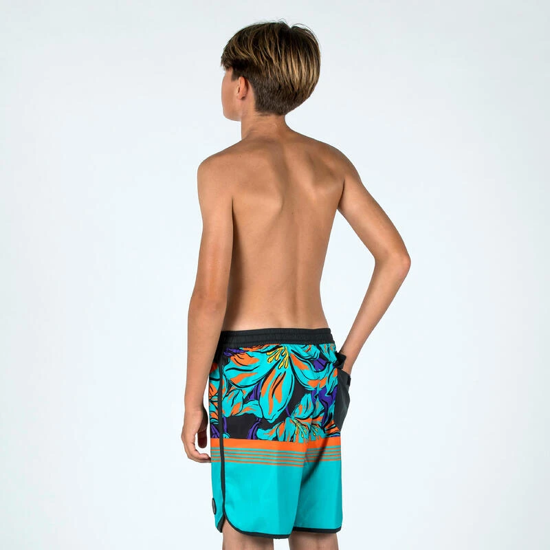 Short De Bain Garçon - 500 Memphis Vert 2 Short De Bain Garçon - 500 Memphis Vert – Image 2