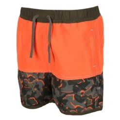 Regatta Short De Bain SERGIO Enfant (Orange Vif / Vert Kaki Sombre) -Surf Fournitures Boutique short de bain sergio enfant orange vif vert kaki sombre 3