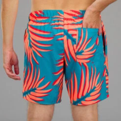 Surf Boardshort Standard 100 BIGPALM BLUE 10 Surf Boardshort Standard 100 BIGPALM BLUE -Surf Fournitures Boutique surf boardshort standard 100 bigpalm blue 3