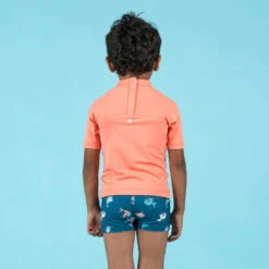 T-shirt Anti UV Bébé Manches Courtes Corail -Surf Fournitures Boutique t shirt anti uv bebe manches courtes corail 2