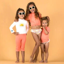 T-shirt Anti UV Bébé Manches Courtes Corail -Surf Fournitures Boutique t shirt anti uv bebe manches courtes corail 4