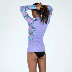 Tee Shirt Anti Uv Manches Longues Fille - 500 Orchid Violet -Surf Fournitures Boutique tee shirt anti uv manches longues fille 500 orchid violet 2