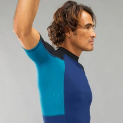 Tee Shirt Anti Uv Surf Top 500 Manches Courtes Homme Bleu -Surf Fournitures Boutique tee shirt anti uv surf top 500 manches courtes homme bleu 4