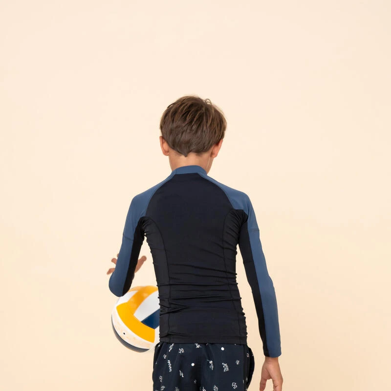 Top Solaire Garçon Manche Longue Noir Bleu 3 Top Solaire Garçon Manche Longue Noir Bleu – Image 3