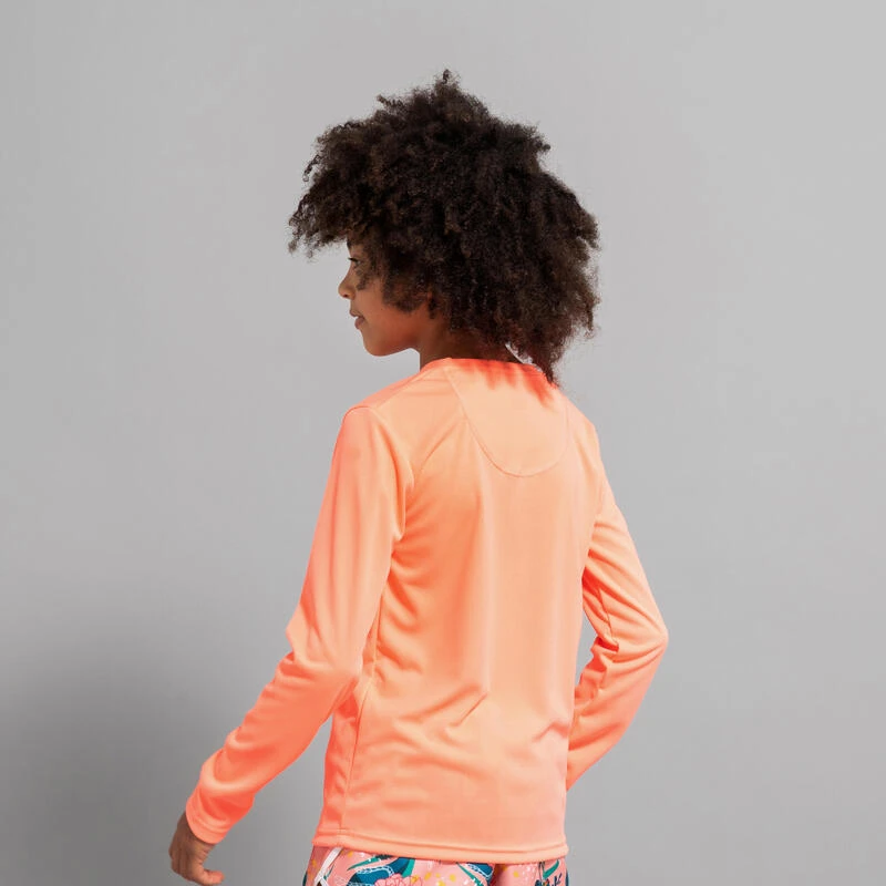 Water Tee Shirt Anti UV Surf Manches Longues Junior Corail 2 Water Tee Shirt Anti UV Surf Manches Longues Junior Corail – Image 2