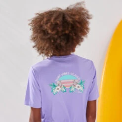 Water Tee Shirt Junior Manche Courte Ibiscus Violet -Surf Fournitures Boutique water tee shirt junior manche courte ibiscus violet 4